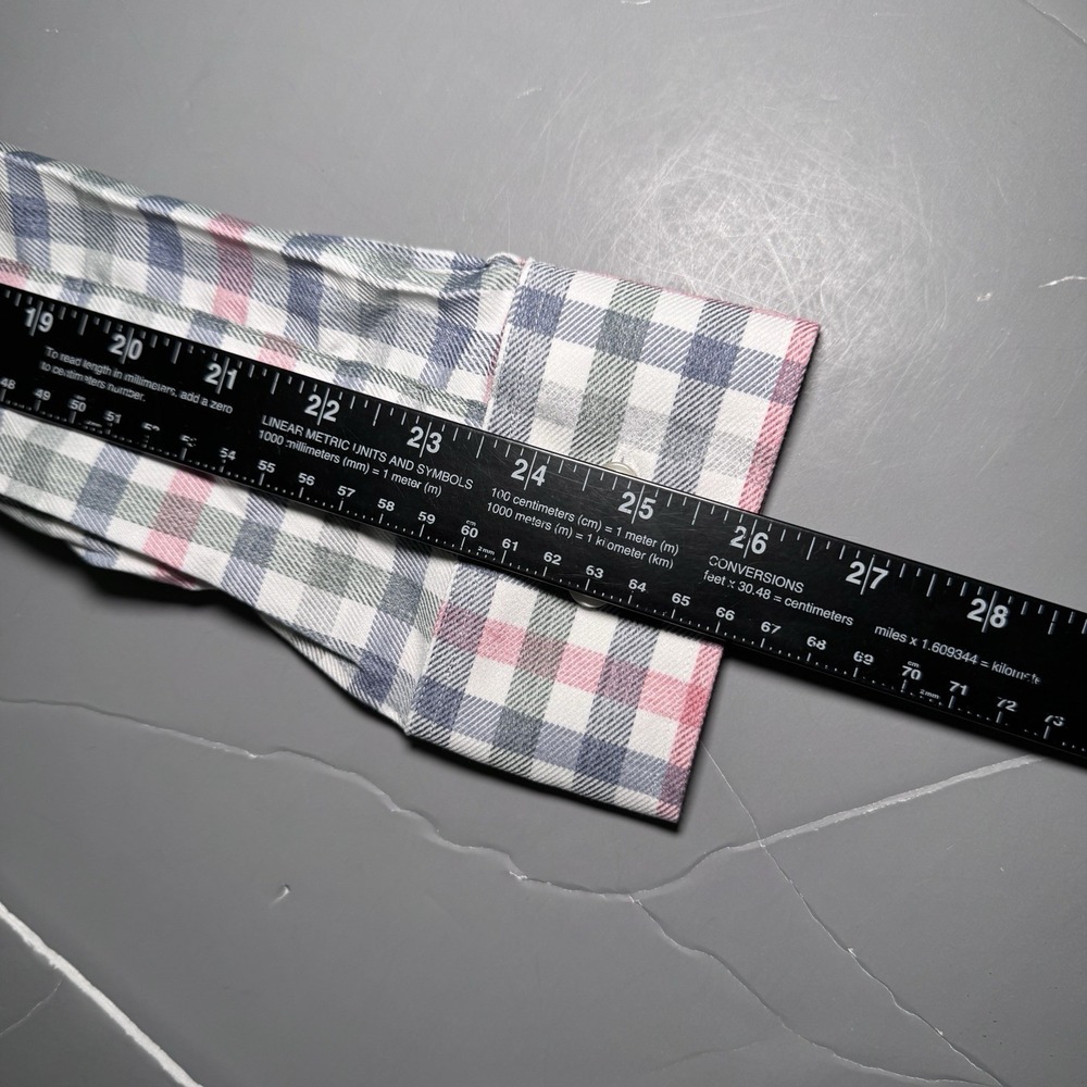Johnnie O Performance Shirt L Large Callum Long Button Multicolor Plaid Bamboo - Picture 9 of 11